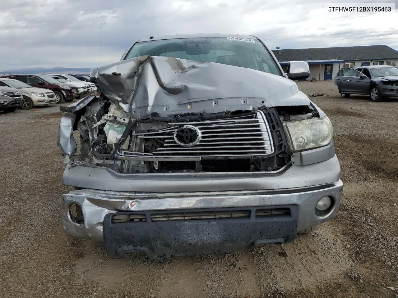 2011 Toyota Tundra Crewmax Limited VIN: 5TFHW5F12BX195463 Lot: 76452124