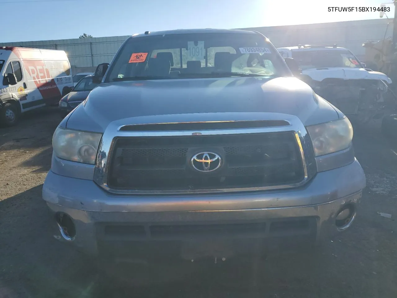 5TFUW5F15BX194483 2011 Toyota Tundra Double Cab Sr5