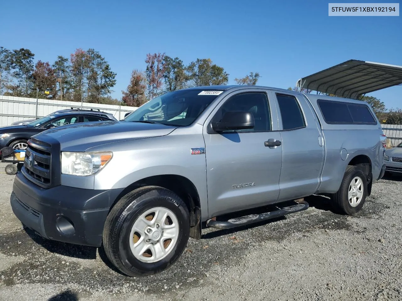 2011 Toyota Tundra Double Cab Sr5 VIN: 5TFUW5F1XBX192194 Lot: 77002384