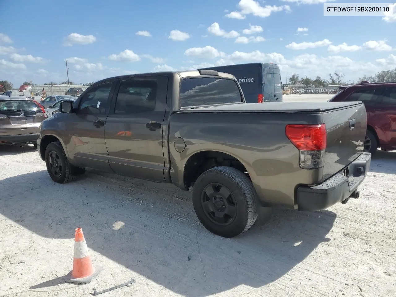 2011 Toyota Tundra Crewmax Sr5 VIN: 5TFDW5F19BX200110 Lot: 77179154