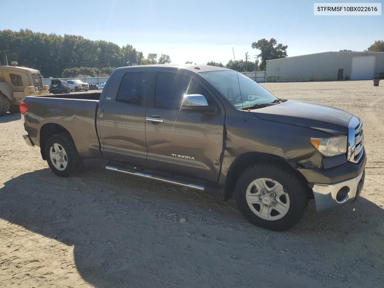 2011 Toyota Tundra Double Cab Sr5 VIN: 5TFRM5F10BX022616 Lot: 77486544