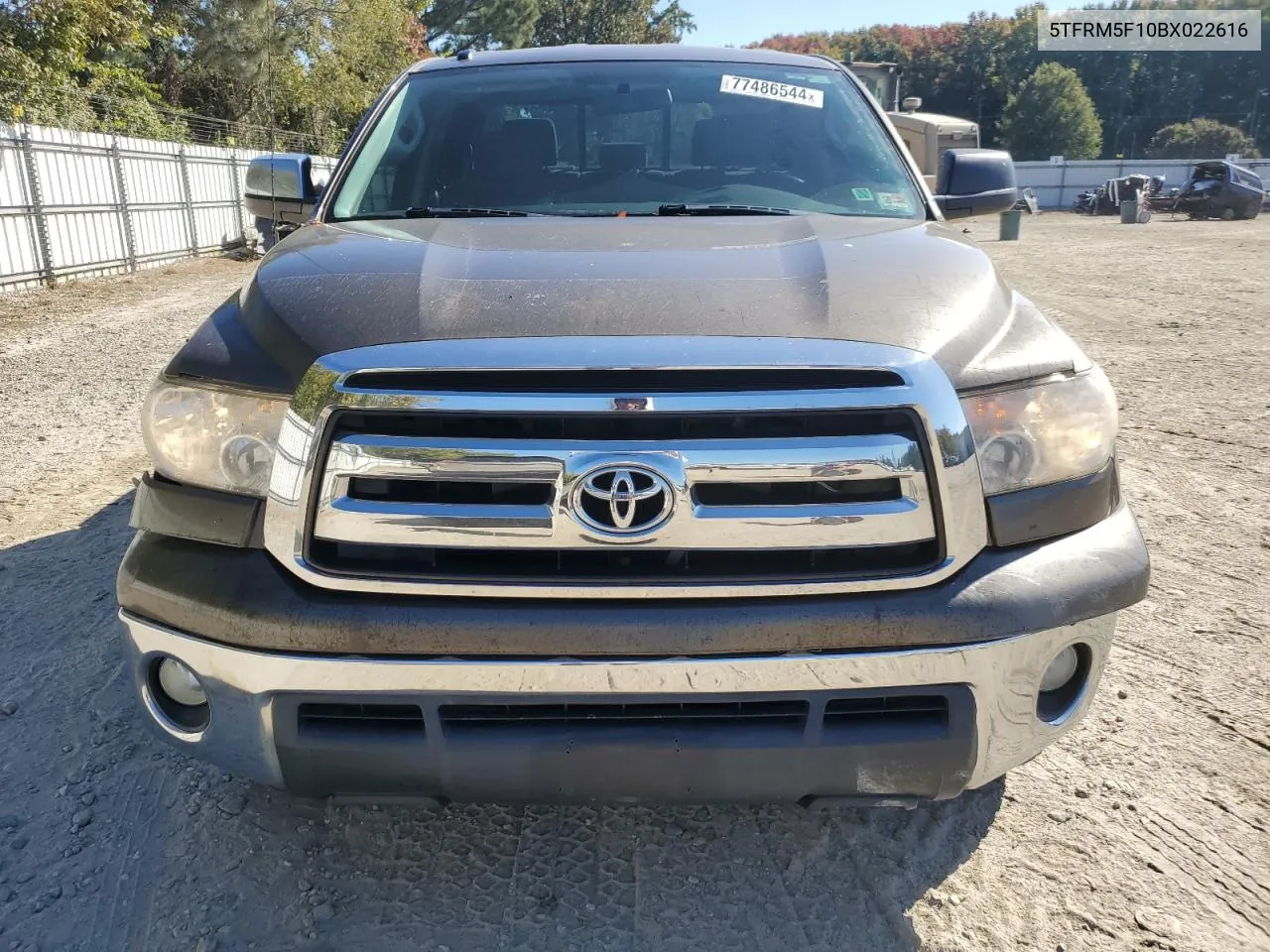 2011 Toyota Tundra Double Cab Sr5 VIN: 5TFRM5F10BX022616 Lot: 77486544