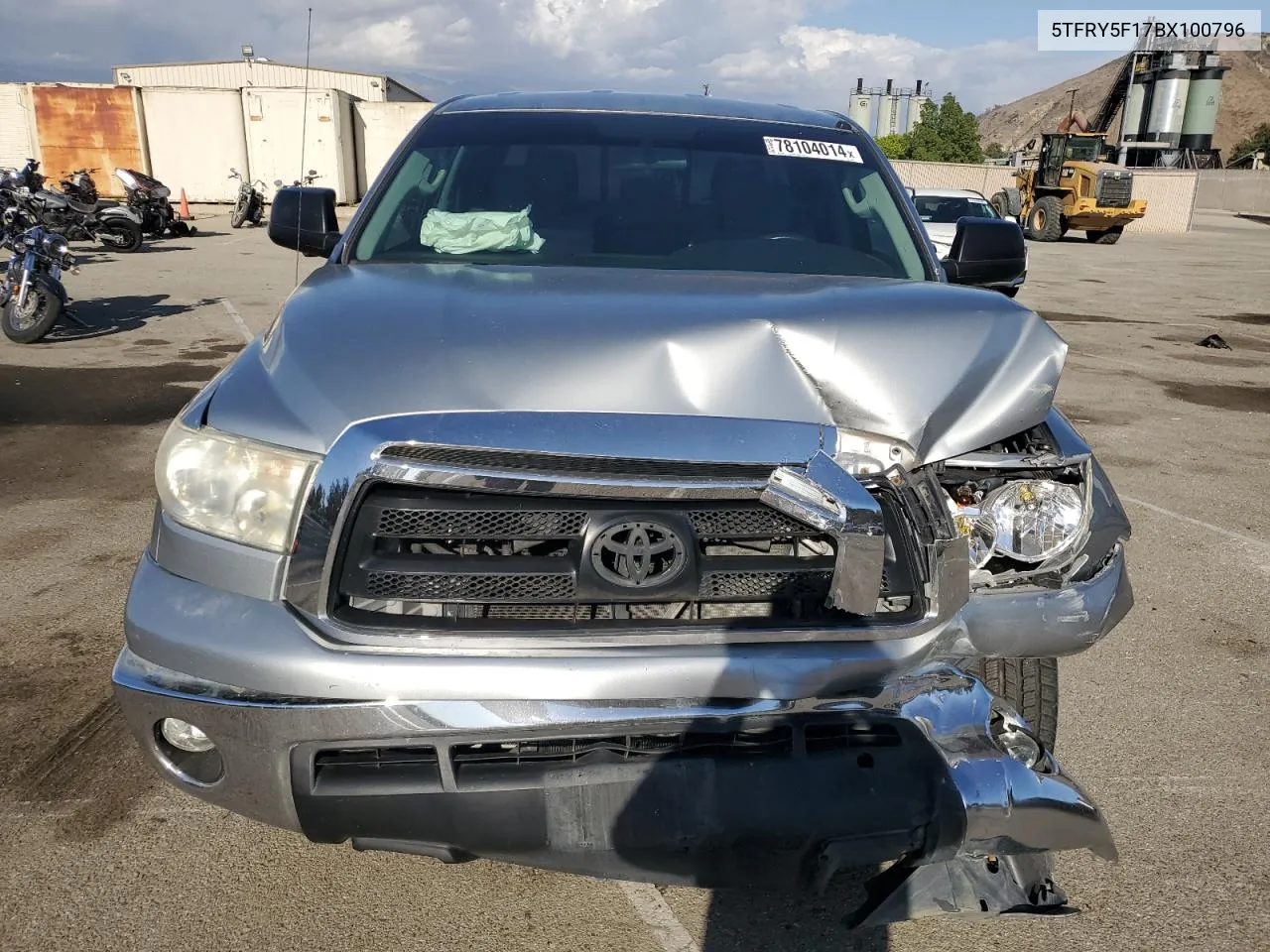 2011 Toyota Tundra Double Cab Sr5 VIN: 5TFRY5F17BX100796 Lot: 78104014