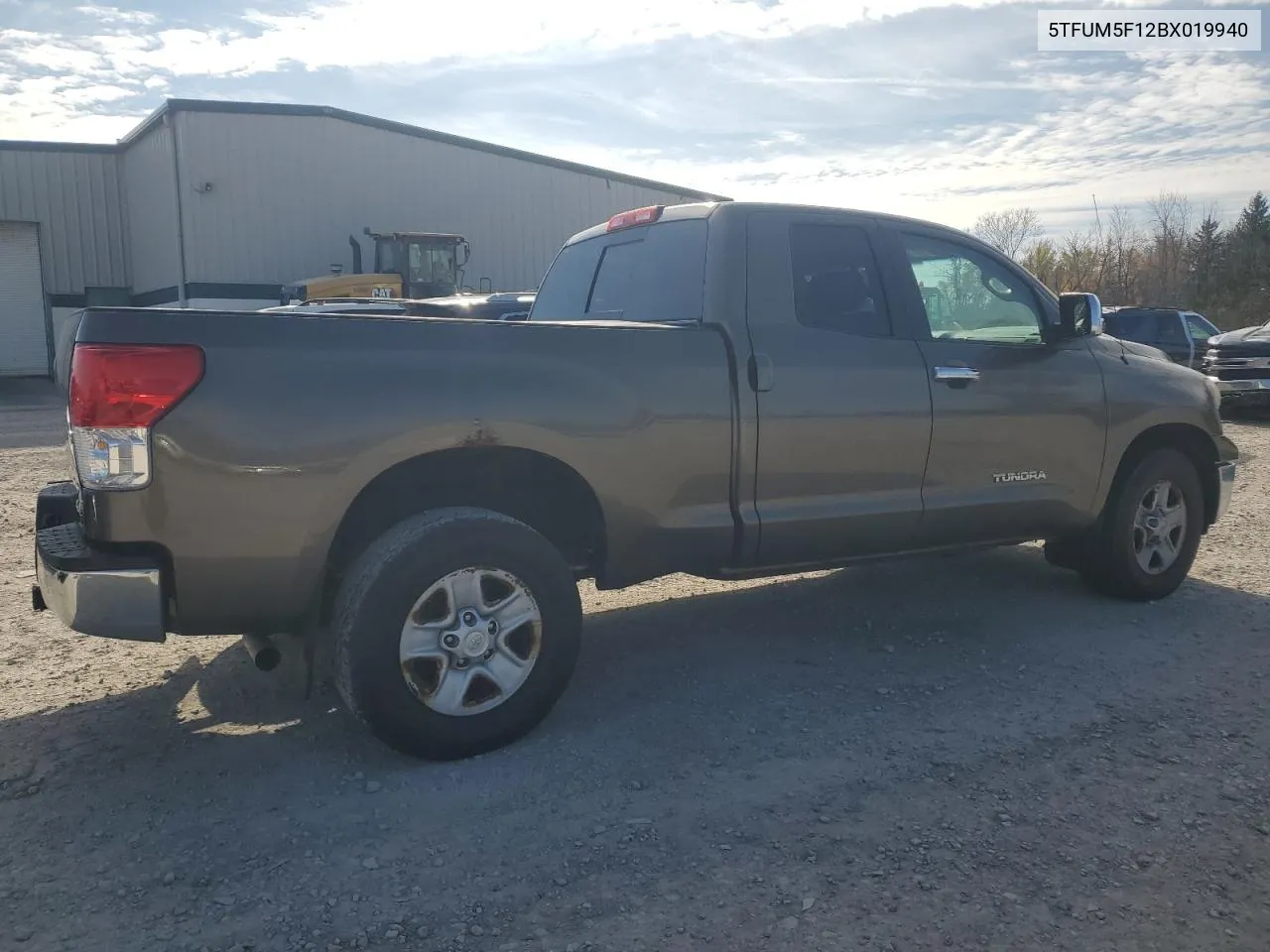 2011 Toyota Tundra Double Cab Sr5 VIN: 5TFUM5F12BX019940 Lot: 78203234