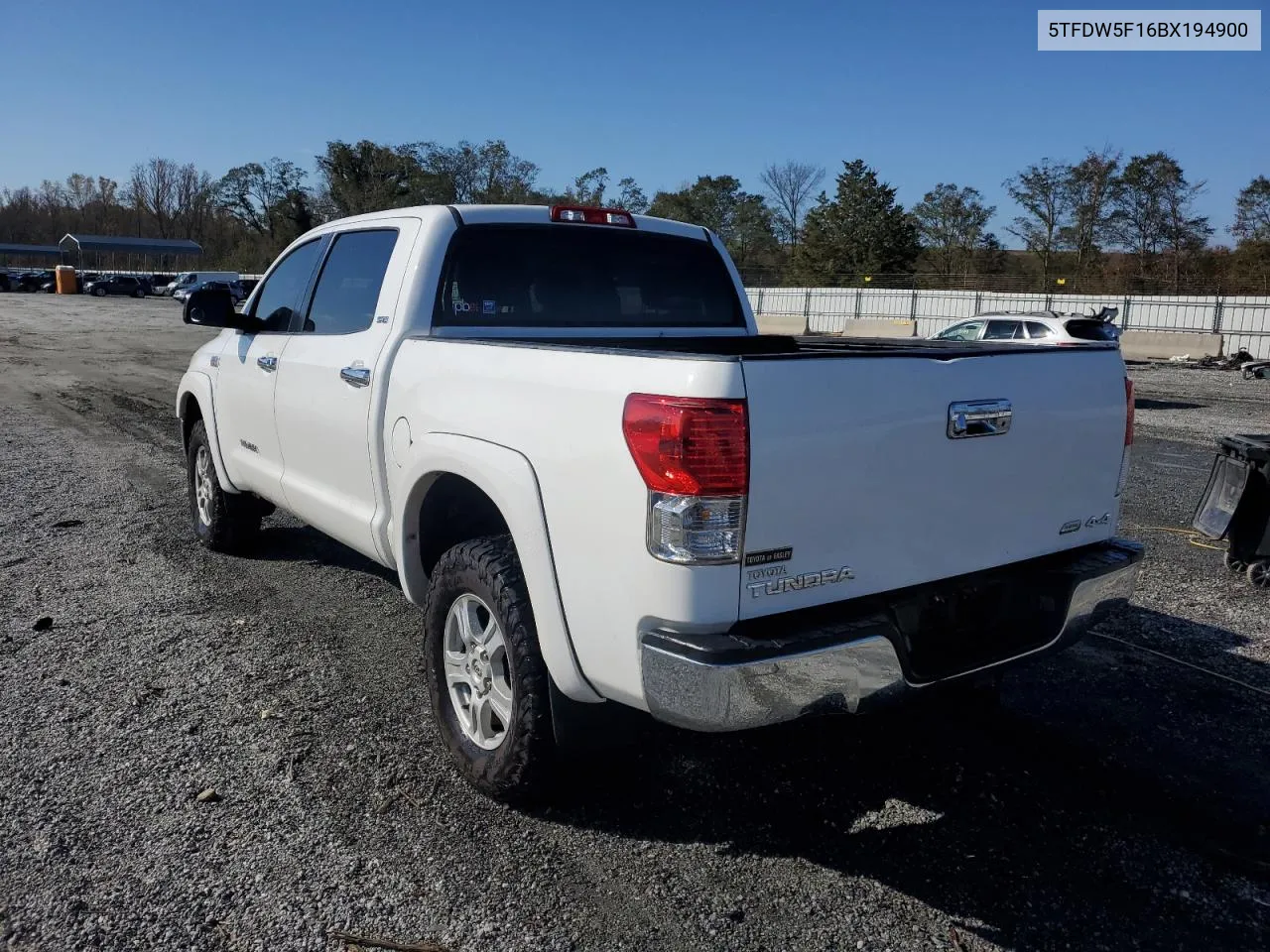 5TFDW5F16BX194900 2011 Toyota Tundra Crewmax Sr5