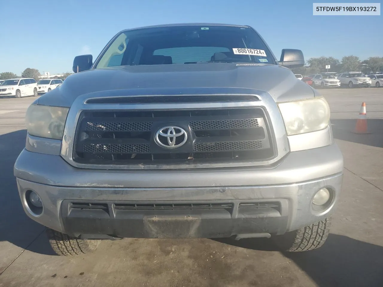 2011 Toyota Tundra Crewmax Sr5 VIN: 5TFDW5F19BX193272 Lot: 80016724