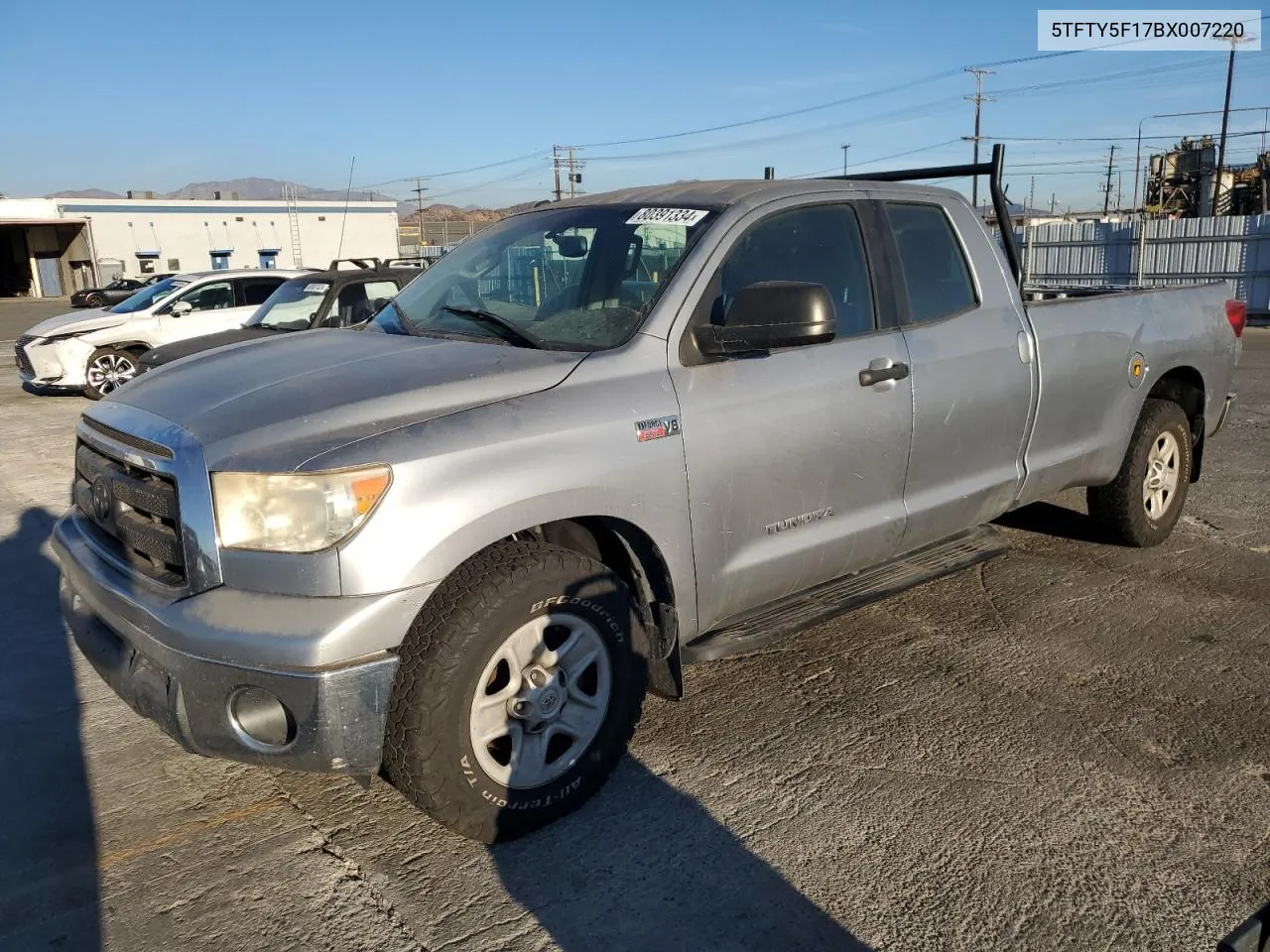 2011 Toyota Tundra Double Cab Sr5 VIN: 5TFTY5F17BX007220 Lot: 80391334