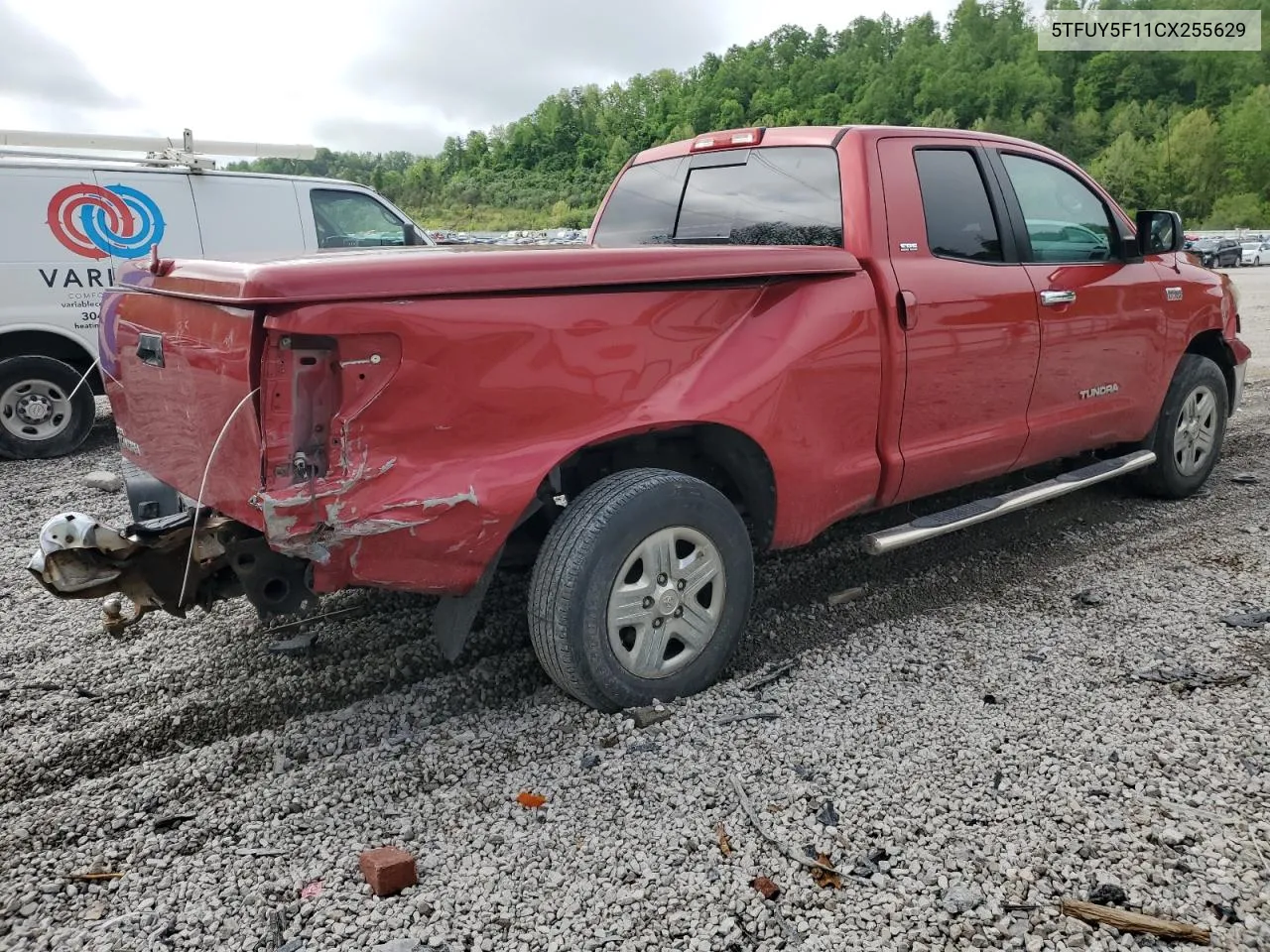 2012 Toyota Tundra Double Cab Sr5 VIN: 5TFUY5F11CX255629 Lot: 52670474