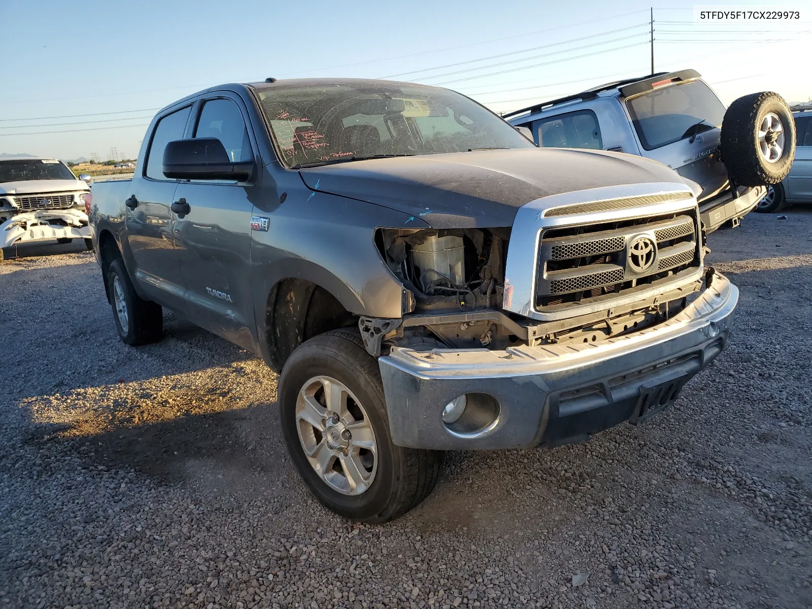 2012 Toyota Tundra Crewmax Sr5 VIN: 5TFDY5F17CX229973 Lot: 53424304