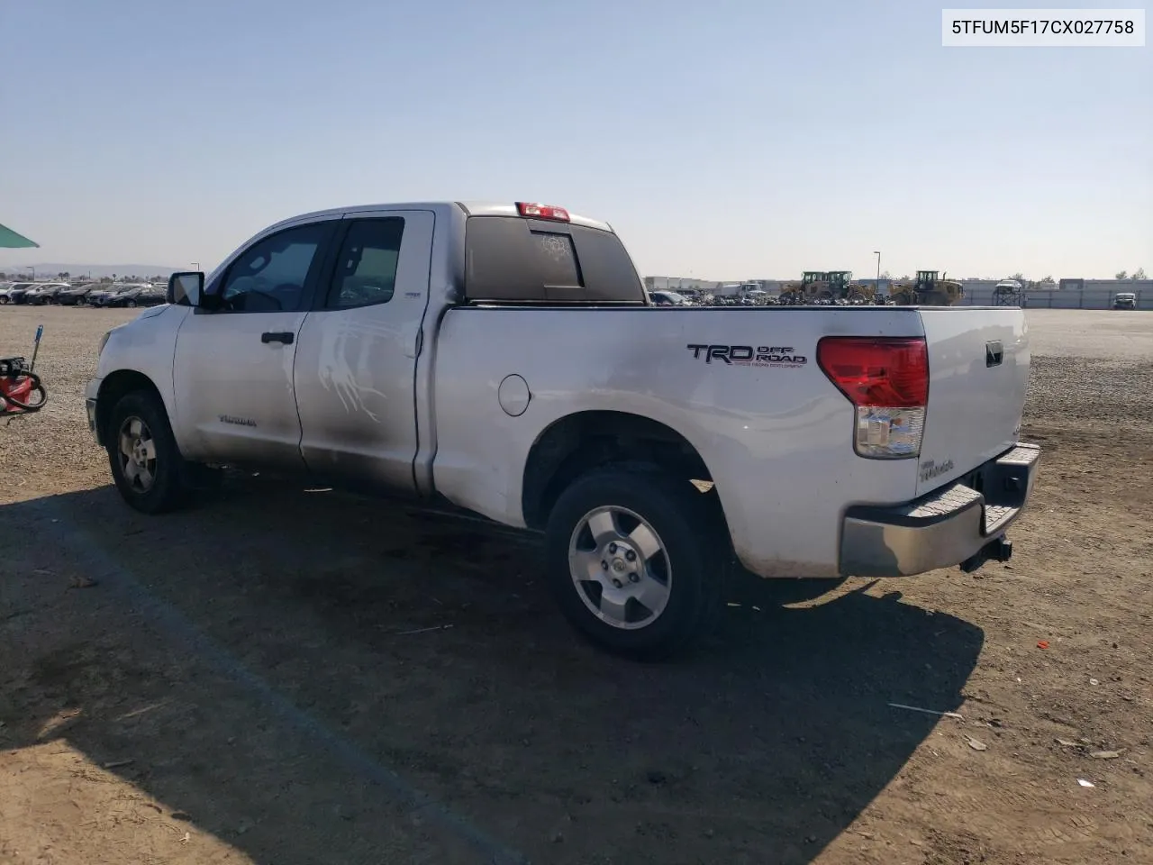 2012 Toyota Tundra Double Cab Sr5 VIN: 5TFUM5F17CX027758 Lot: 57976164