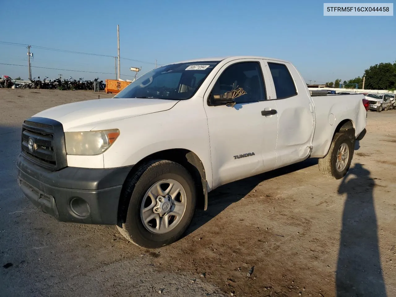 2012 Toyota Tundra Double Cab Sr5 VIN: 5TFRM5F16CX044458 Lot: 58671094