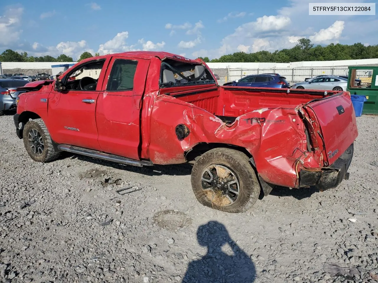 2012 Toyota Tundra Double Cab Sr5 VIN: 5TFRY5F13CX122084 Lot: 65154794