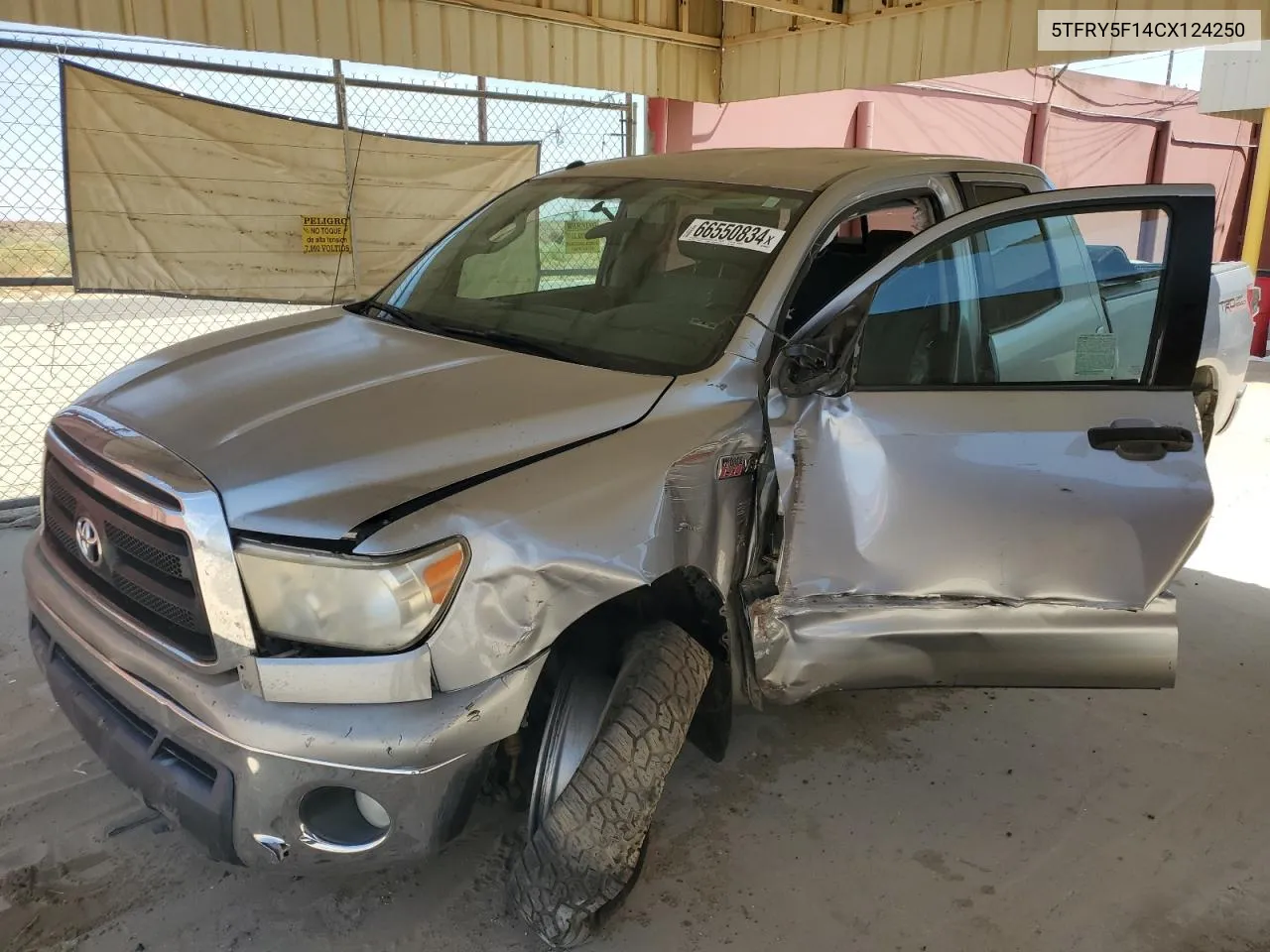 2012 Toyota Tundra Double Cab Sr5 VIN: 5TFRY5F14CX124250 Lot: 66550834