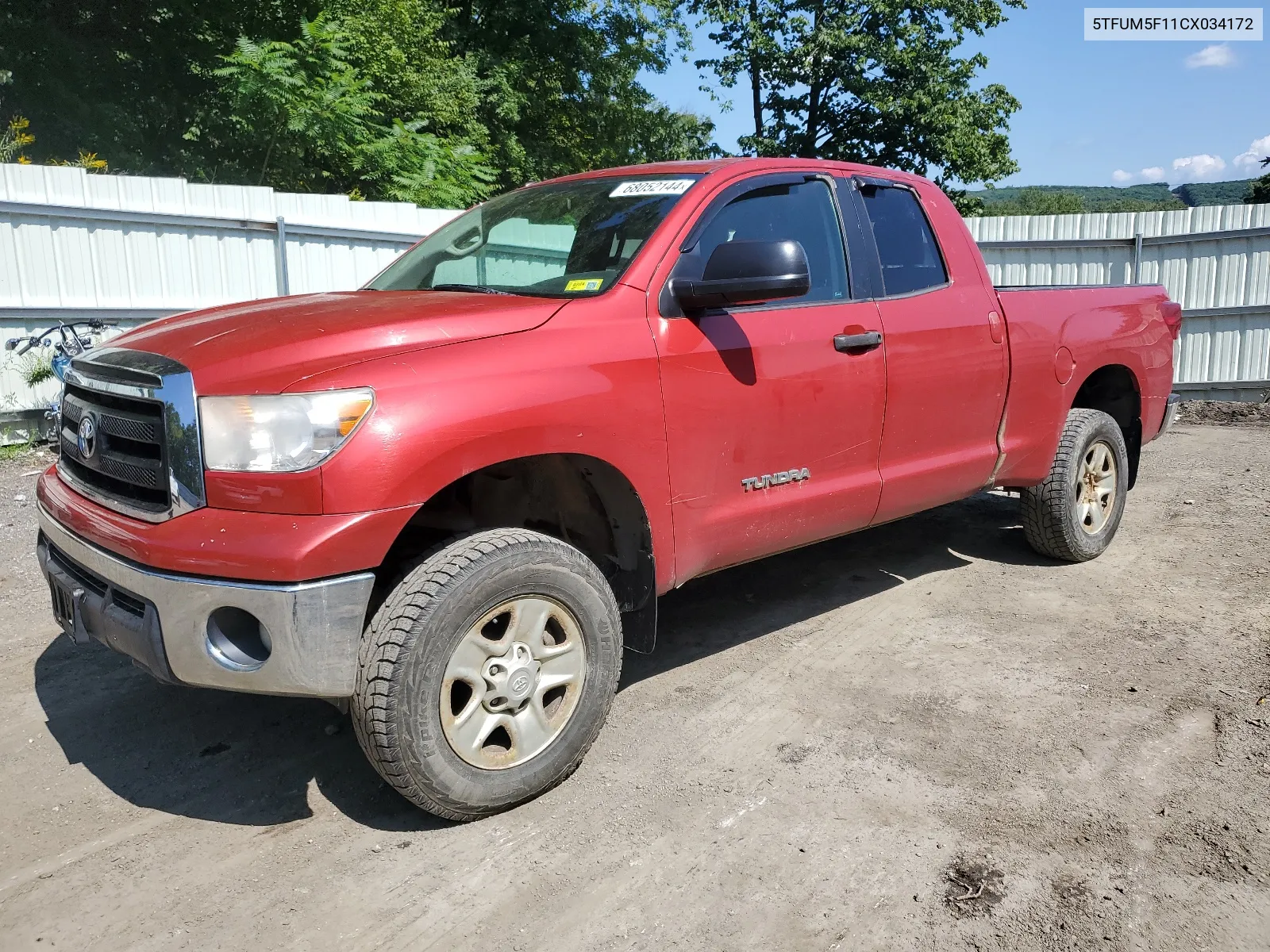 2012 Toyota Tundra Double Cab Sr5 VIN: 5TFUM5F11CX034172 Lot: 68052144