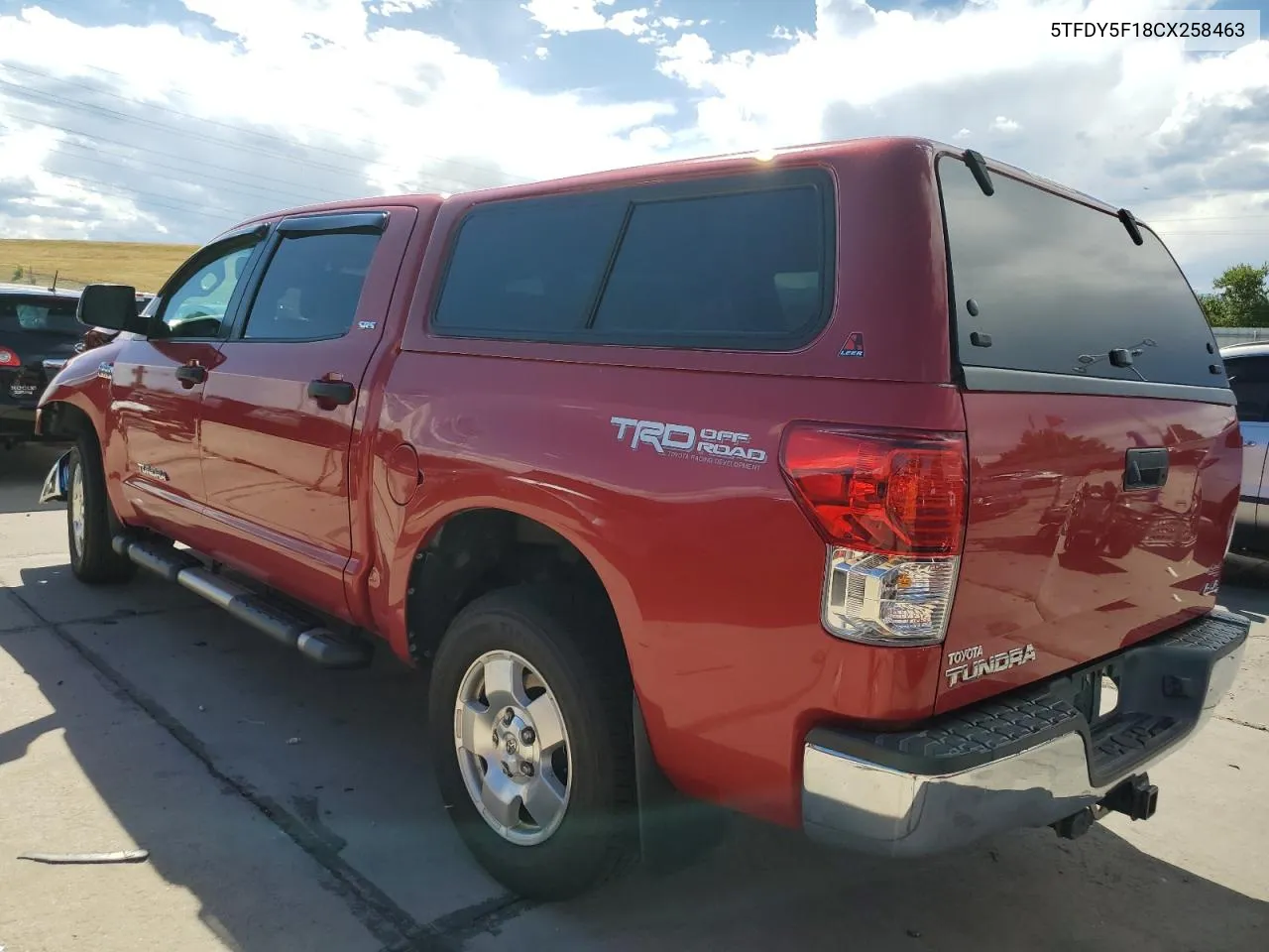 2012 Toyota Tundra Crewmax Sr5 VIN: 5TFDY5F18CX258463 Lot: 68291534