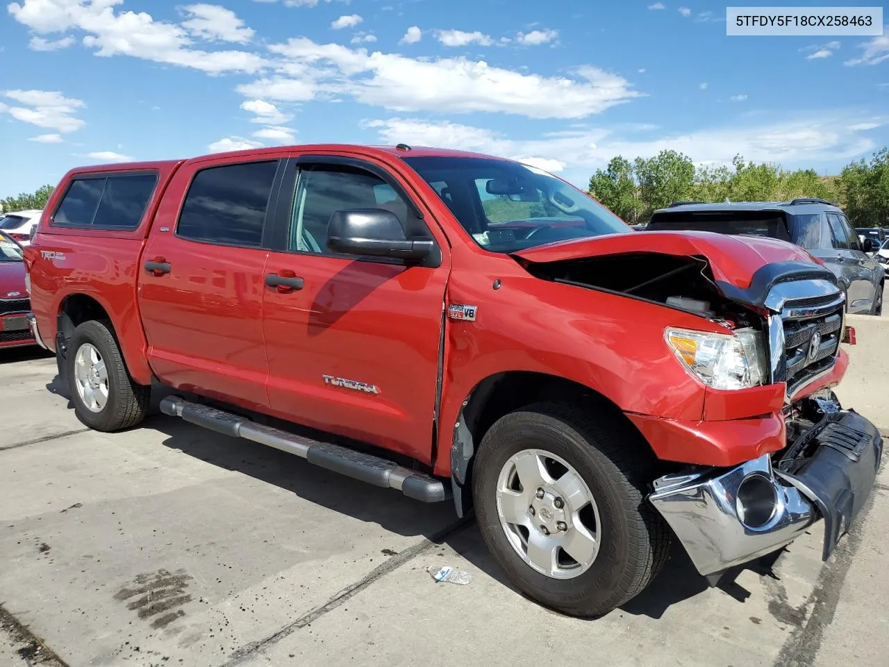 2012 Toyota Tundra Crewmax Sr5 VIN: 5TFDY5F18CX258463 Lot: 68291534