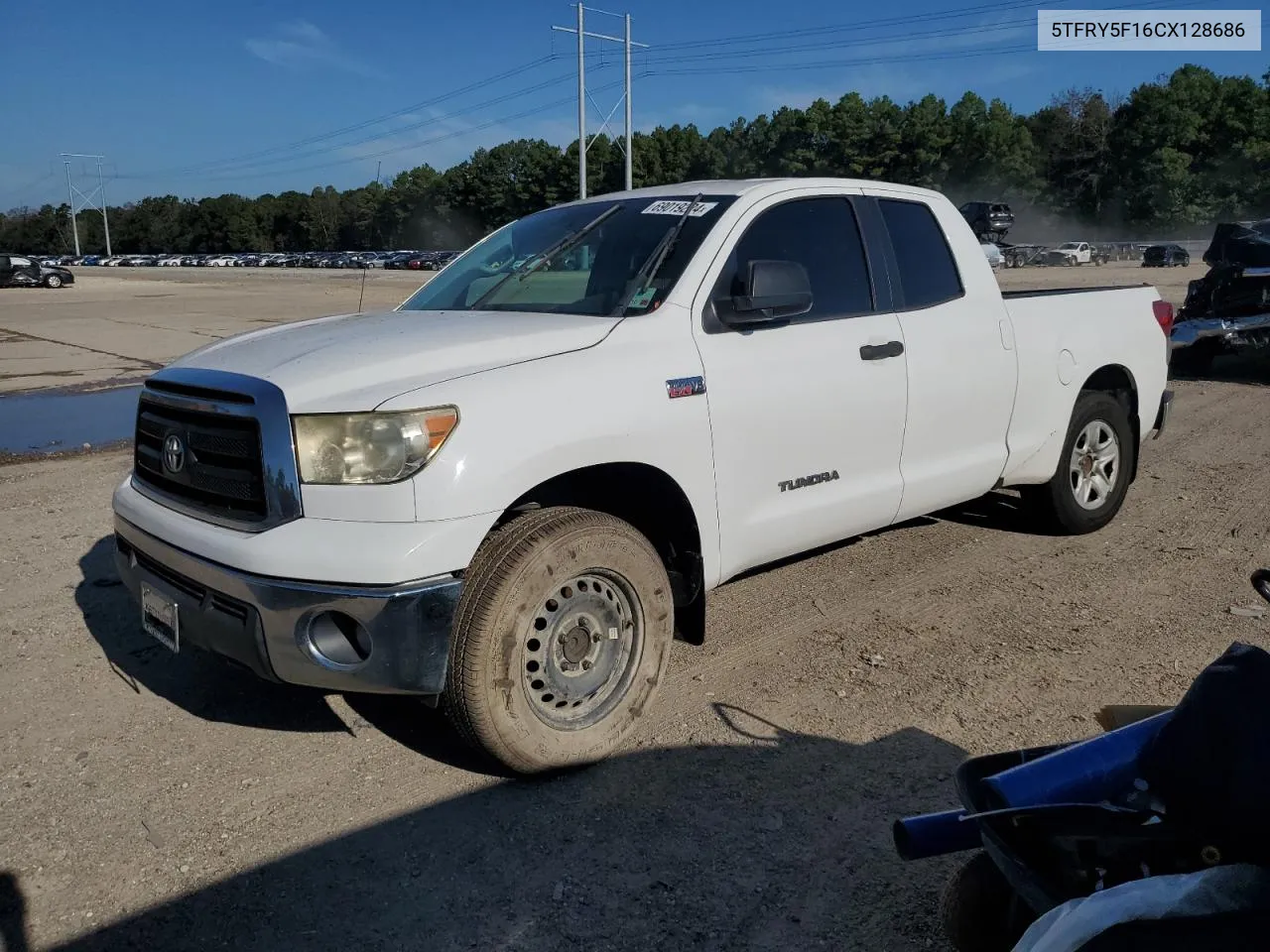 2012 Toyota Tundra Double Cab Sr5 VIN: 5TFRY5F16CX128686 Lot: 69019224