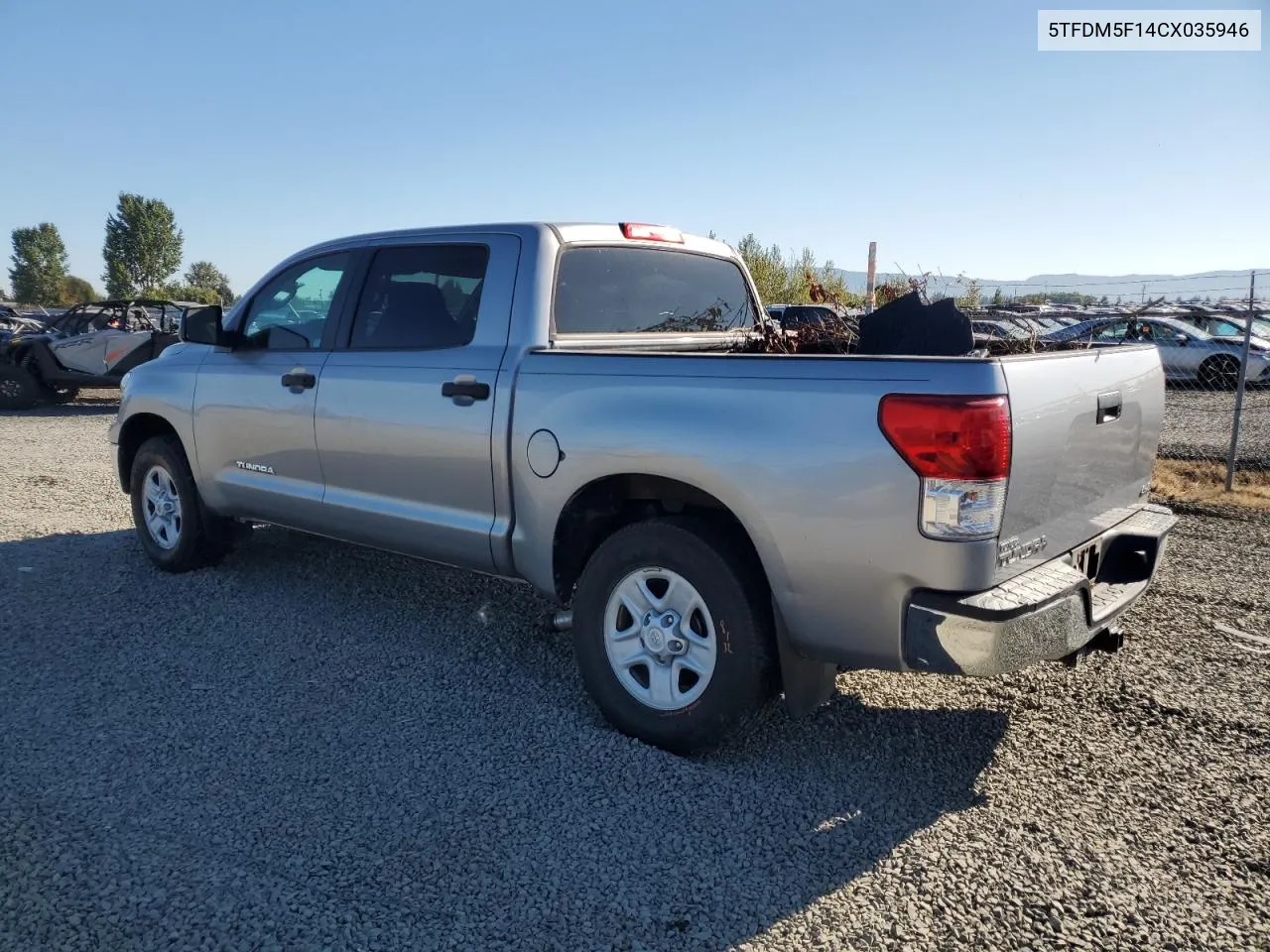 2012 Toyota Tundra Crewmax Sr5 VIN: 5TFDM5F14CX035946 Lot: 69534764