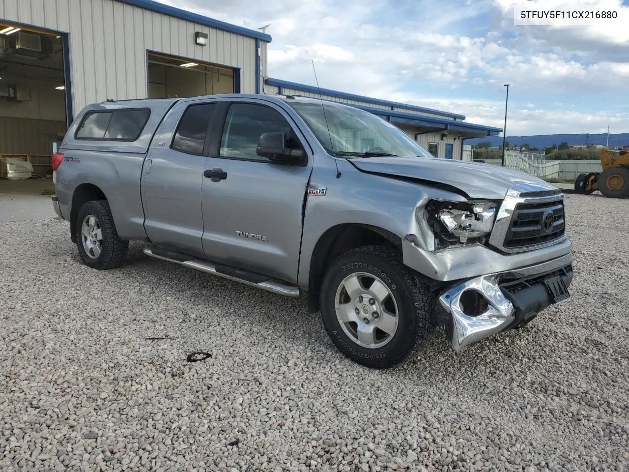 2012 Toyota Tundra Double Cab Sr5 VIN: 5TFUY5F11CX216880 Lot: 70037514