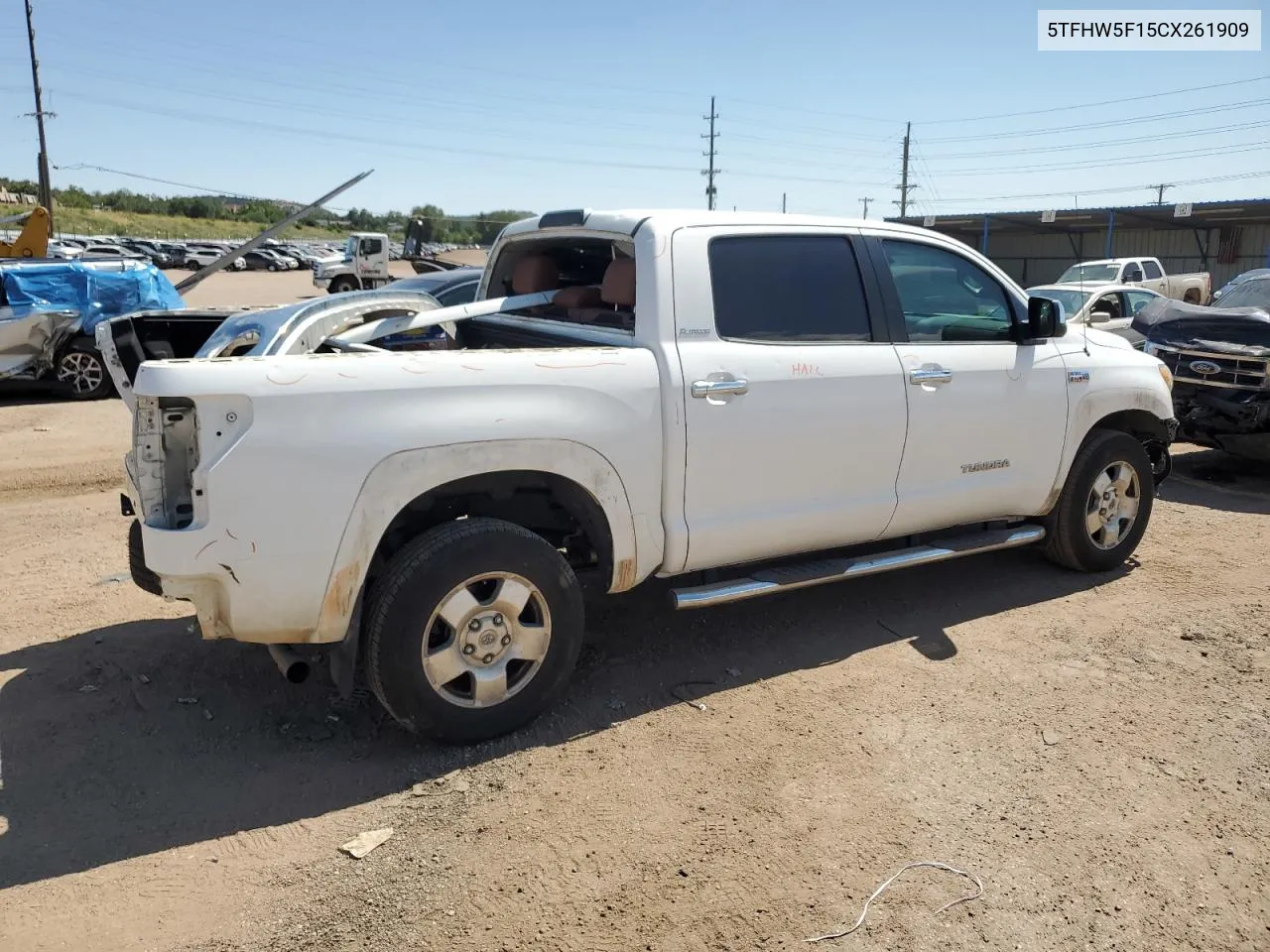 2012 Toyota Tundra Crewmax Limited VIN: 5TFHW5F15CX261909 Lot: 70054684