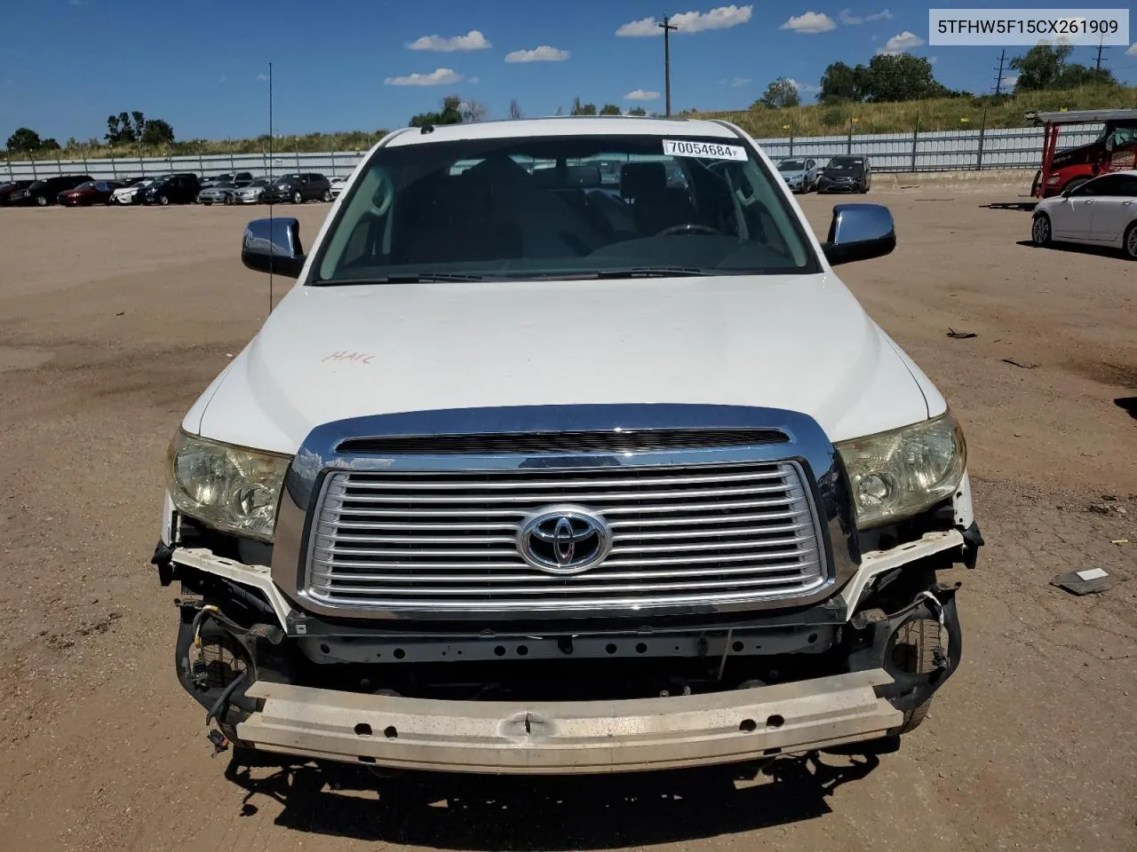 2012 Toyota Tundra Crewmax Limited VIN: 5TFHW5F15CX261909 Lot: 70054684