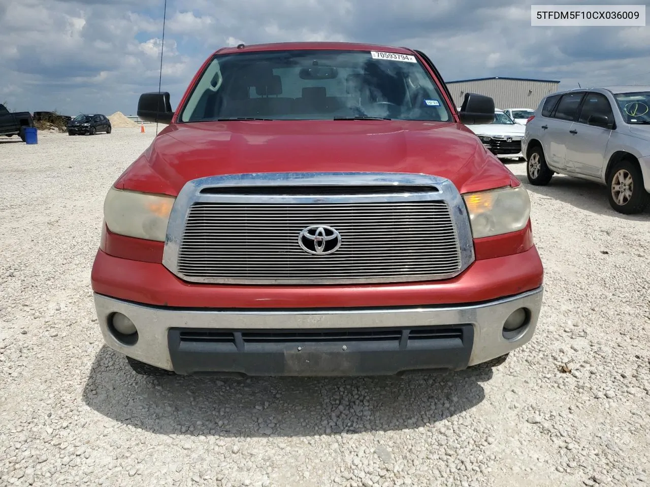 2012 Toyota Tundra Crewmax Sr5 VIN: 5TFDM5F10CX036009 Lot: 70593794