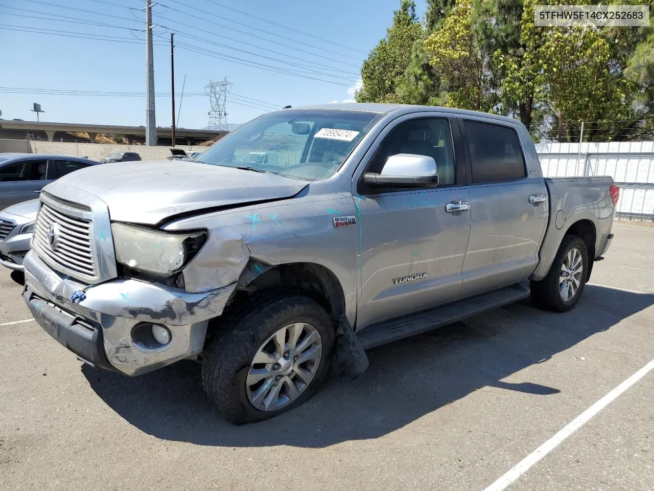 2012 Toyota Tundra Crewmax Limited VIN: 5TFHW5F14CX252683 Lot: 70895474