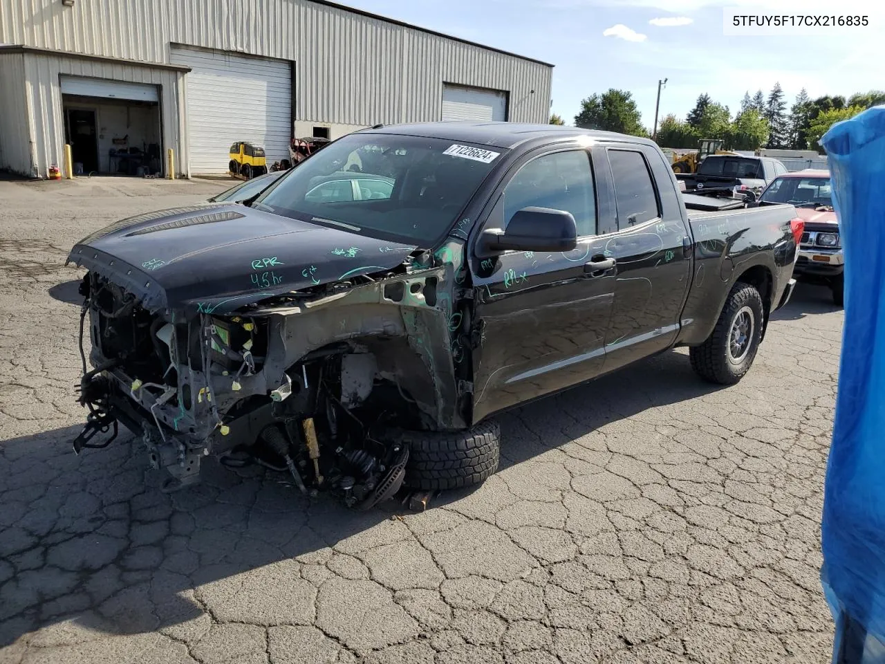 2012 Toyota Tundra Double Cab Sr5 VIN: 5TFUY5F17CX216835 Lot: 71226624