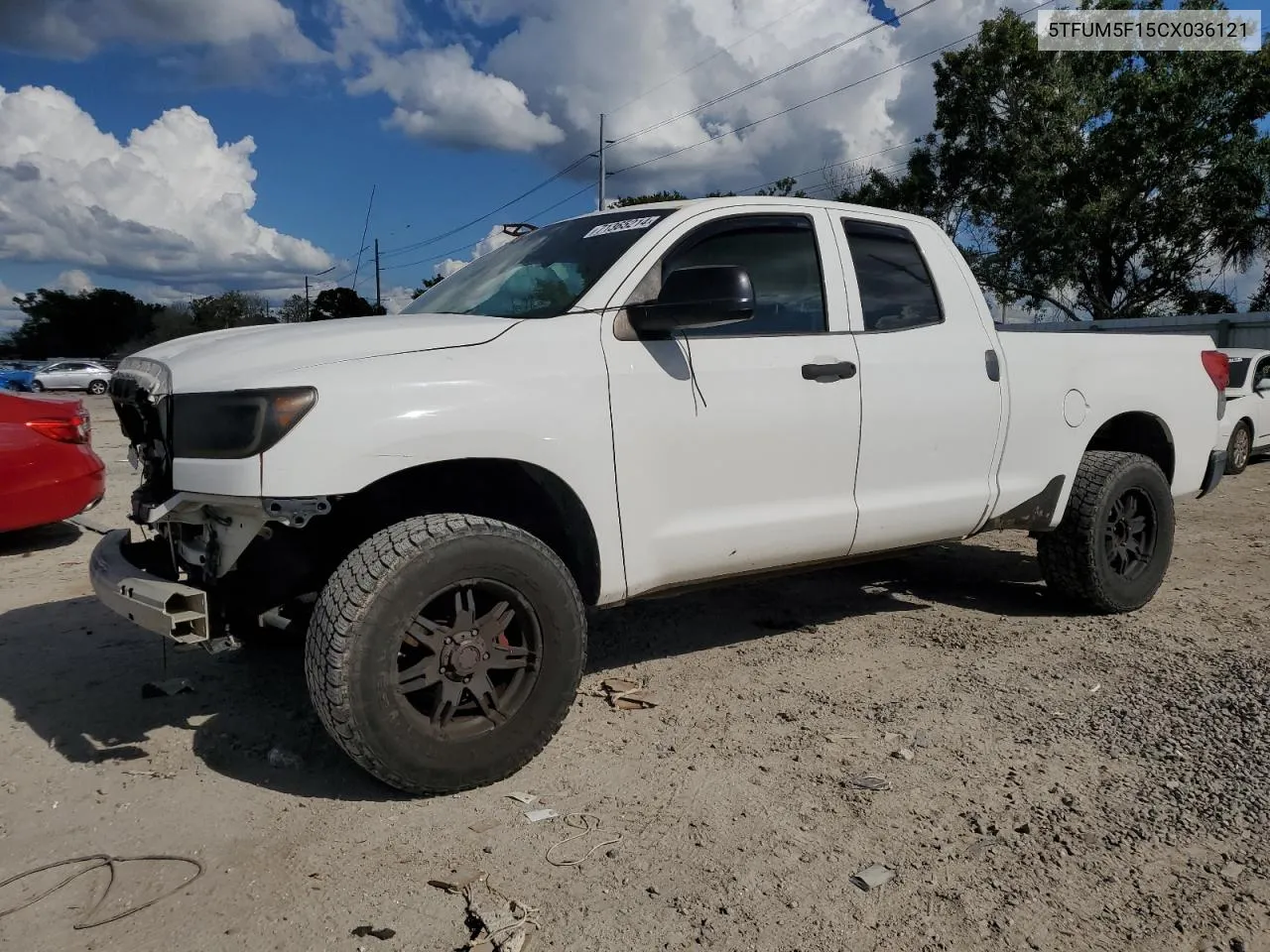 5TFUM5F15CX036121 2012 Toyota Tundra Double Cab Sr5