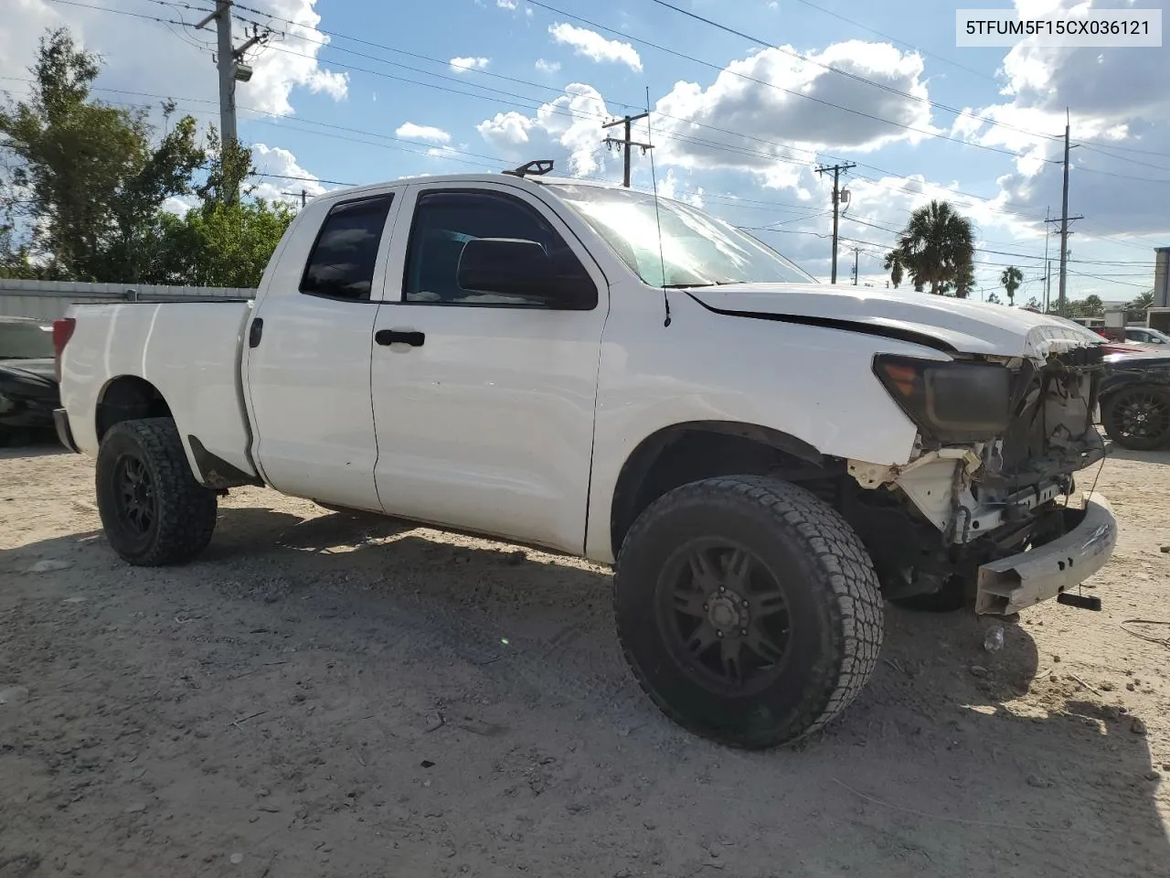 5TFUM5F15CX036121 2012 Toyota Tundra Double Cab Sr5