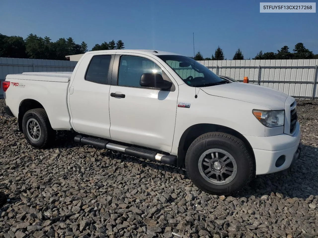 2012 Toyota Tundra Double Cab Sr5 VIN: 5TFUY5F13CX217268 Lot: 71381744