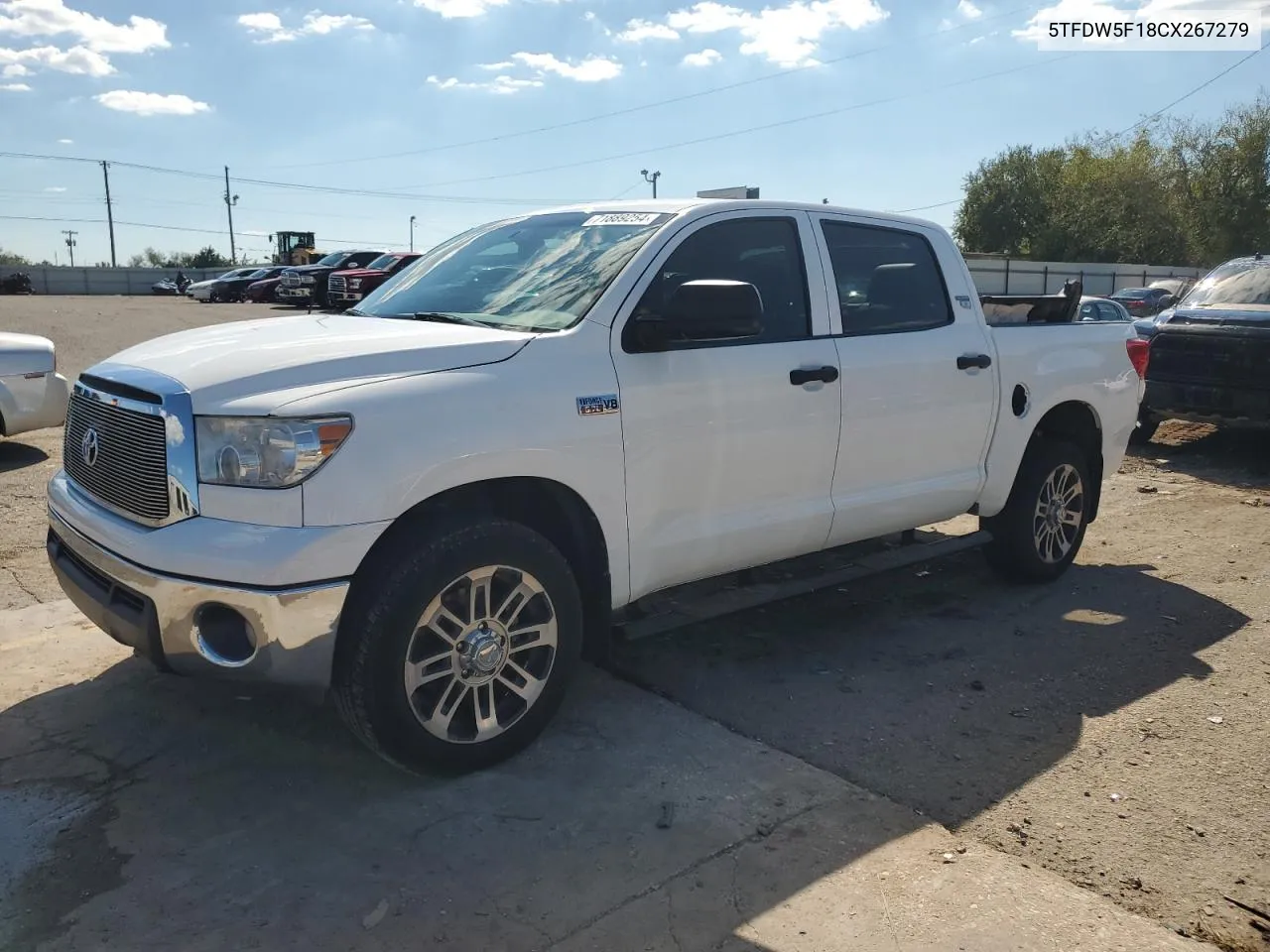 5TFDW5F18CX267279 2012 Toyota Tundra Crewmax Sr5