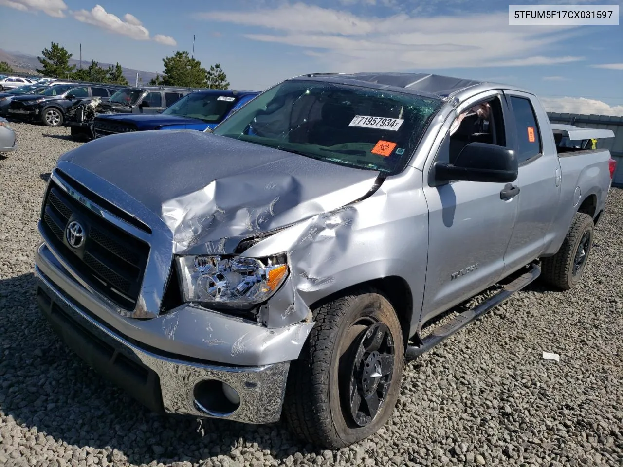 2012 Toyota Tundra Double Cab Sr5 VIN: 5TFUM5F17CX031597 Lot: 71957934