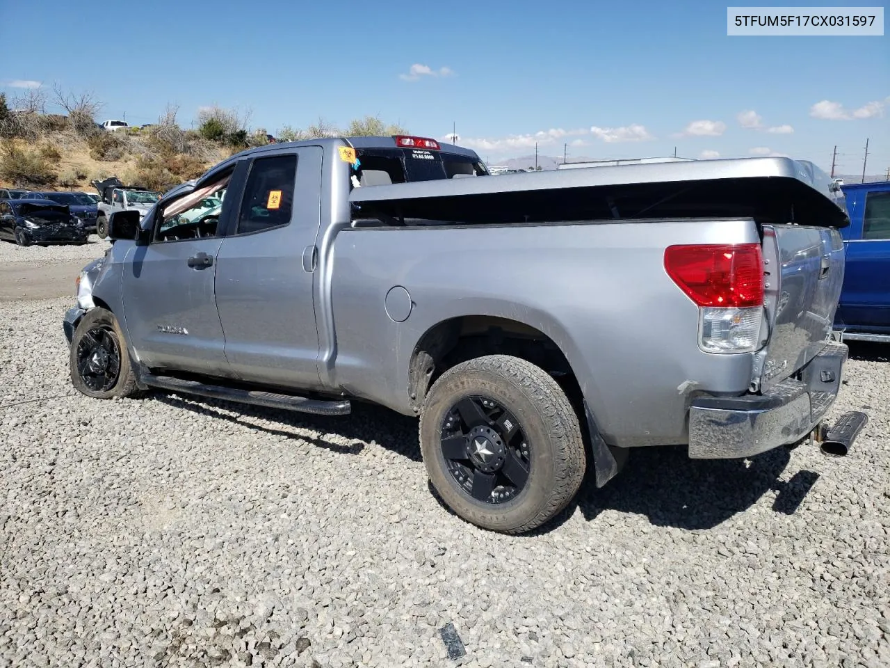 2012 Toyota Tundra Double Cab Sr5 VIN: 5TFUM5F17CX031597 Lot: 71957934