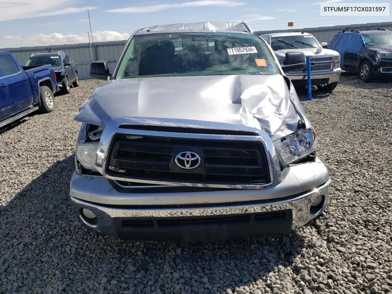 2012 Toyota Tundra Double Cab Sr5 VIN: 5TFUM5F17CX031597 Lot: 71957934