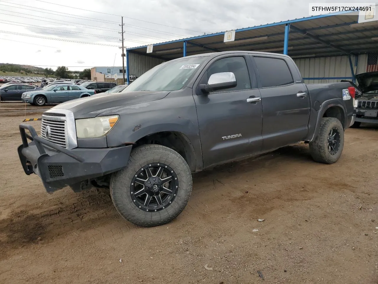 2012 Toyota Tundra Crewmax Limited VIN: 5TFHW5F17CX244691 Lot: 72003204