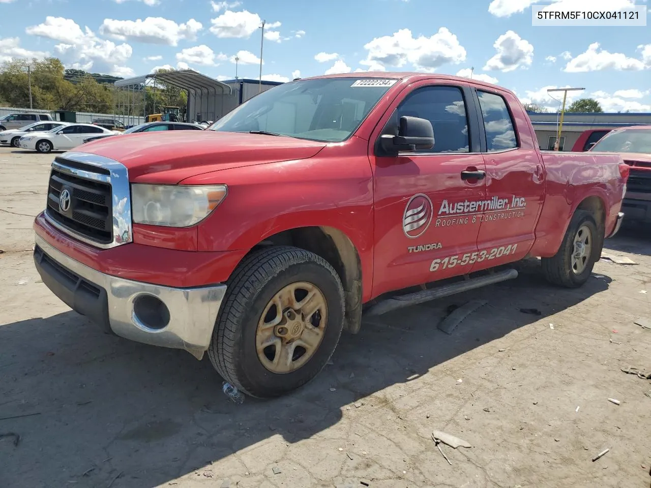 2012 Toyota Tundra Double Cab Sr5 VIN: 5TFRM5F10CX041121 Lot: 72222734