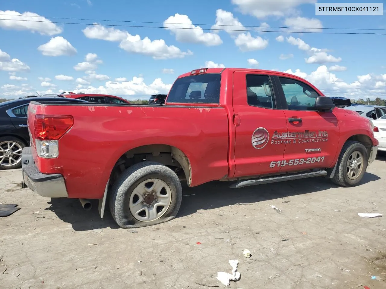 2012 Toyota Tundra Double Cab Sr5 VIN: 5TFRM5F10CX041121 Lot: 72222734