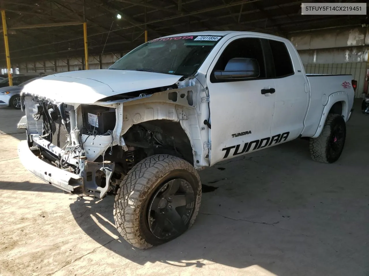 2012 Toyota Tundra Double Cab Sr5 VIN: 5TFUY5F14CX219451 Lot: 72411854