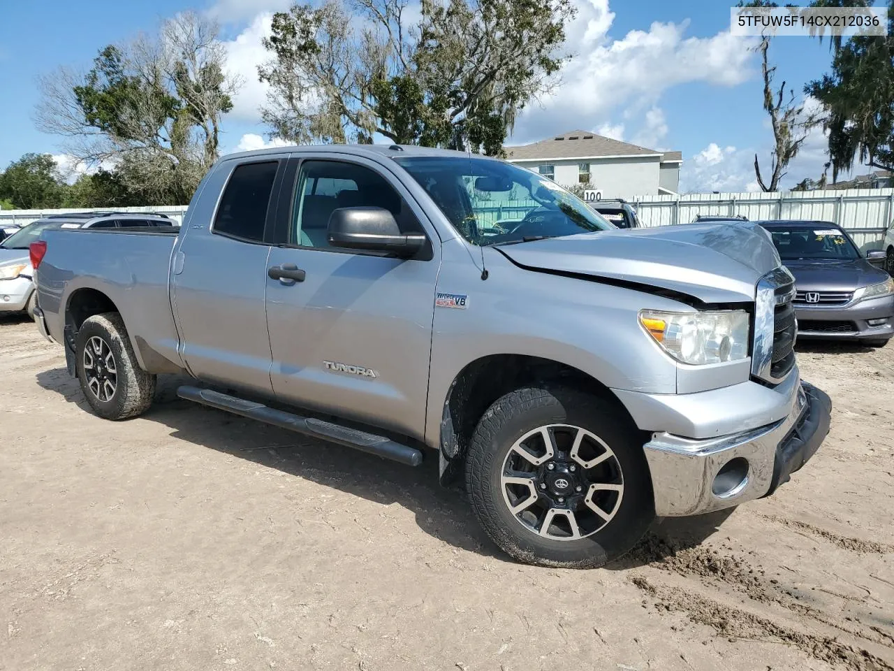 2012 Toyota Tundra Double Cab Sr5 VIN: 5TFUW5F14CX212036 Lot: 72504104