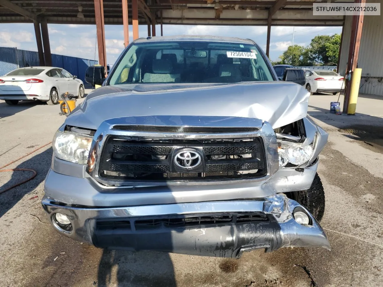 2012 Toyota Tundra Double Cab Sr5 VIN: 5TFUW5F14CX212036 Lot: 72504104