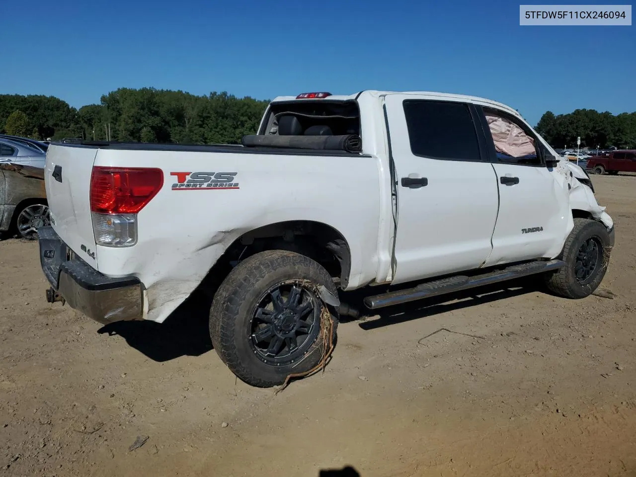 2012 Toyota Tundra Crewmax Sr5 VIN: 5TFDW5F11CX246094 Lot: 72958194