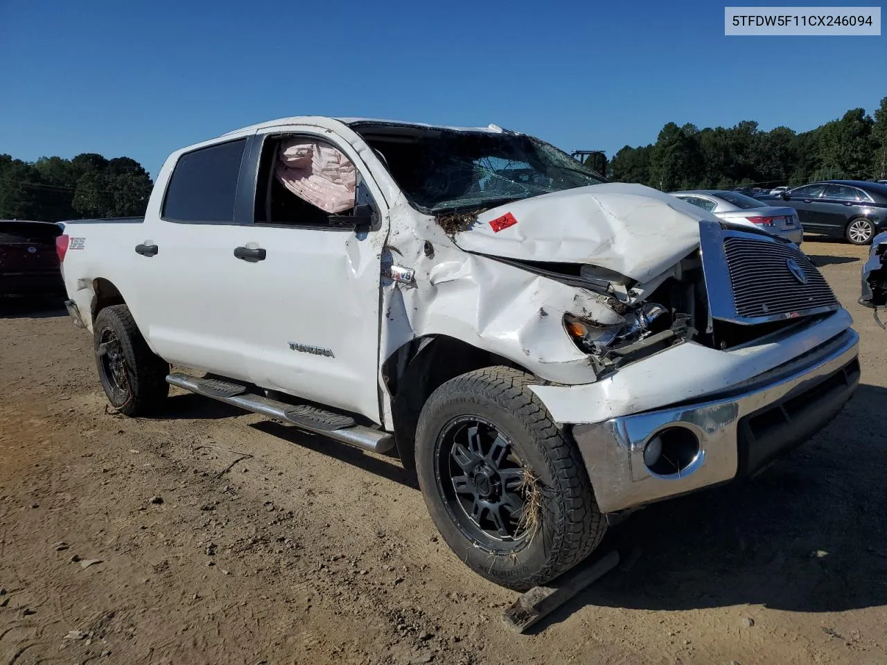 2012 Toyota Tundra Crewmax Sr5 VIN: 5TFDW5F11CX246094 Lot: 72958194