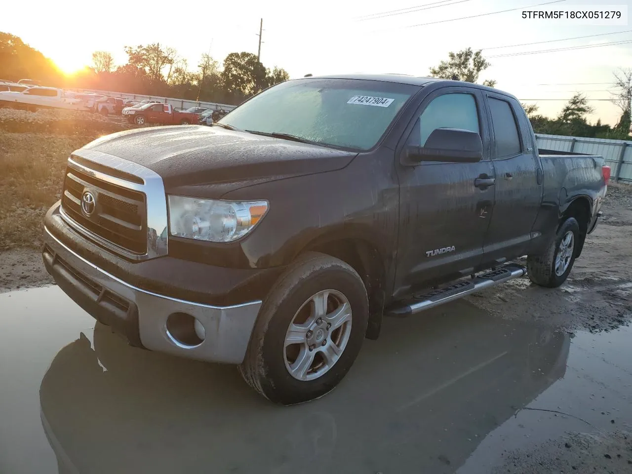 2012 Toyota Tundra Double Cab Sr5 VIN: 5TFRM5F18CX051279 Lot: 74247904