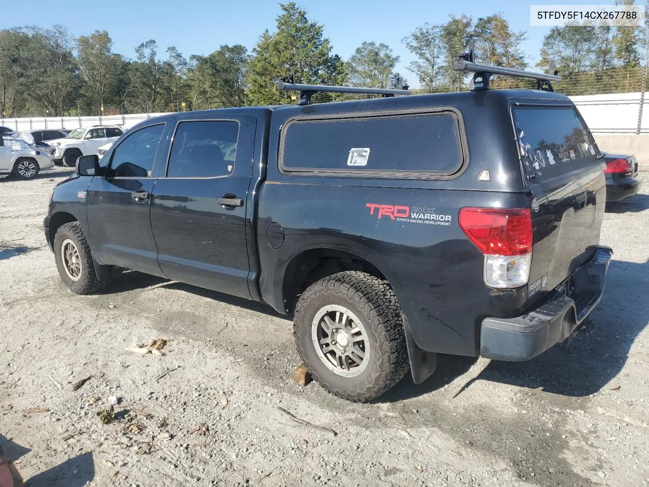 2012 Toyota Tundra Crewmax Sr5 VIN: 5TFDY5F14CX267788 Lot: 74379304