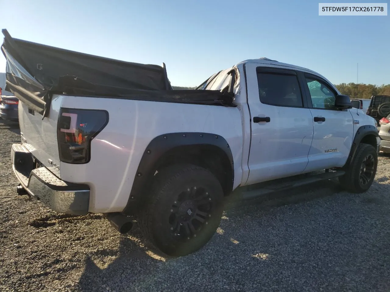 2012 Toyota Tundra Crewmax Sr5 VIN: 5TFDW5F17CX261778 Lot: 74527444