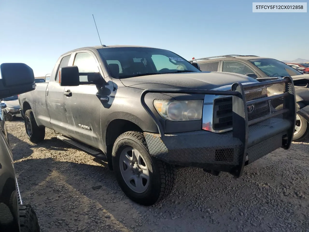 2012 Toyota Tundra Double Cab Sr5 VIN: 5TFCY5F12CX012858 Lot: 74554554