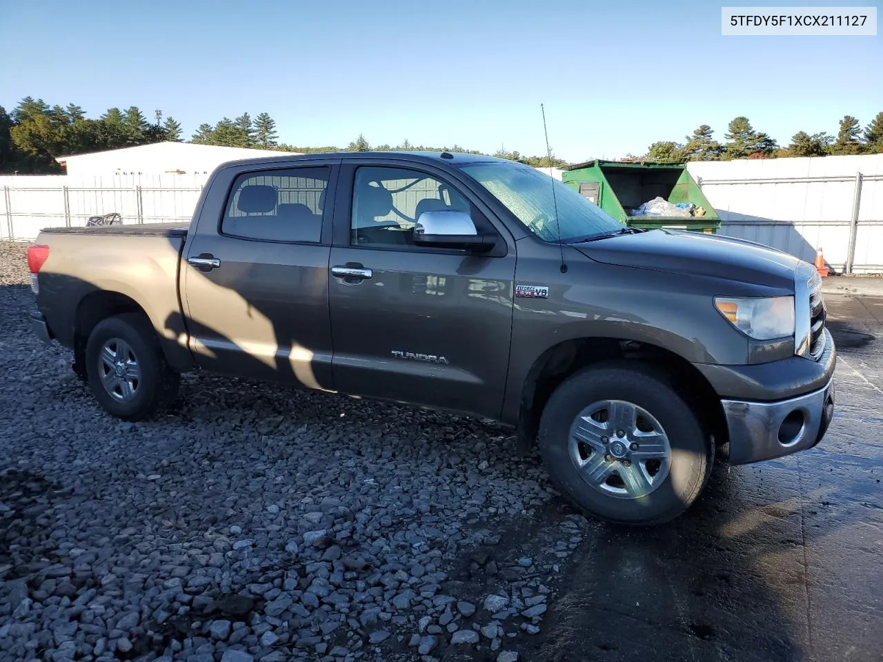 2012 Toyota Tundra Crewmax Sr5 VIN: 5TFDY5F1XCX211127 Lot: 74987674