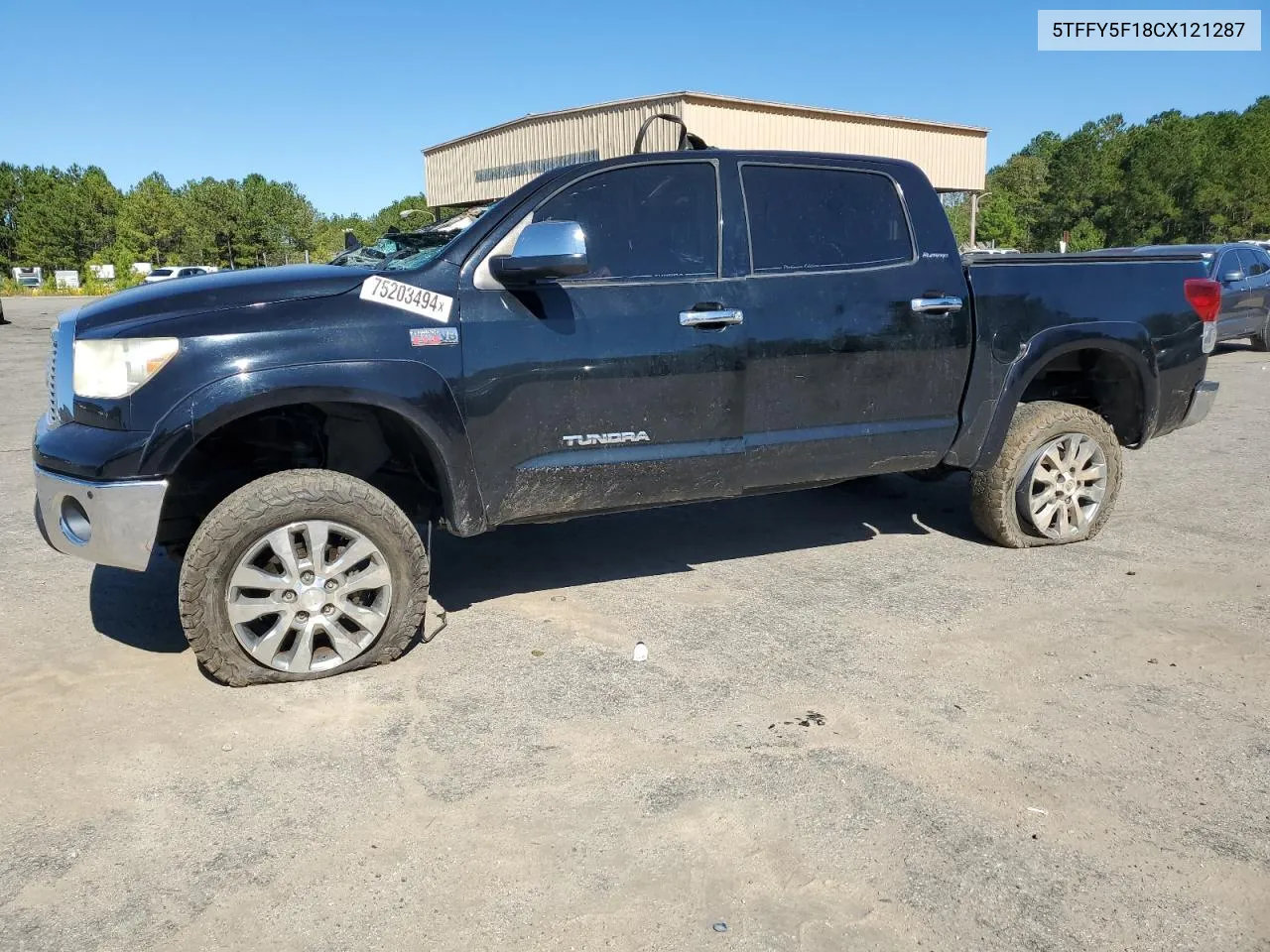 2012 Toyota Tundra Crewmax Limited VIN: 5TFFY5F18CX121287 Lot: 75203494