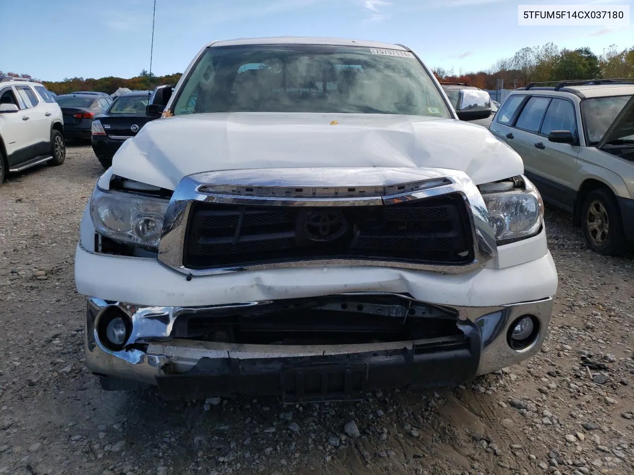 2012 Toyota Tundra Double Cab Sr5 VIN: 5TFUM5F14CX037180 Lot: 75797174